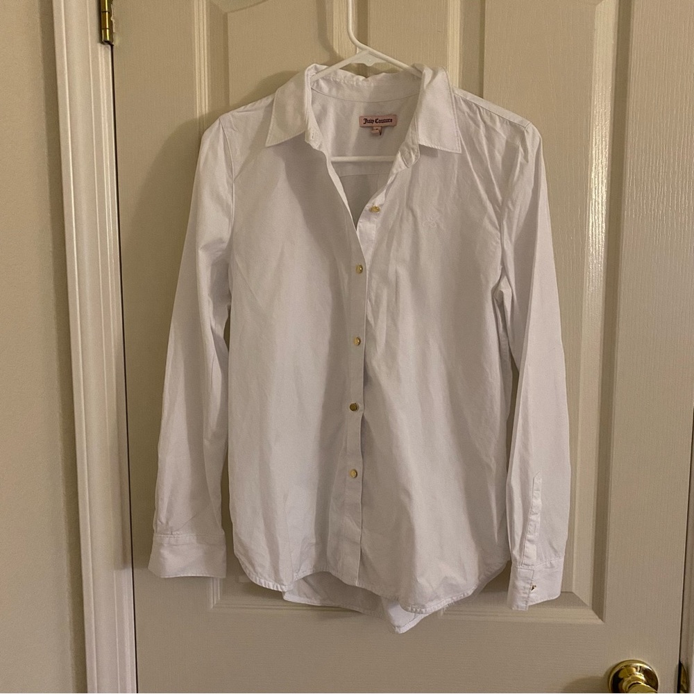 EUC Juicy couture white button down size small